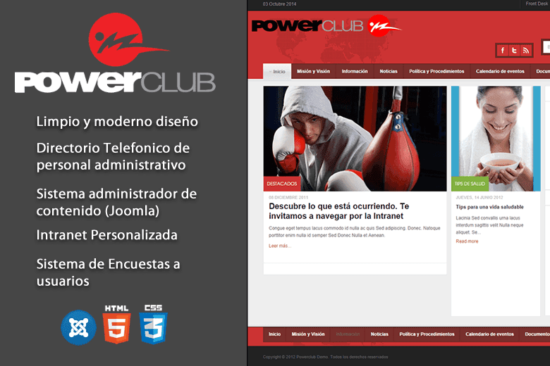 Sitio web e intranet